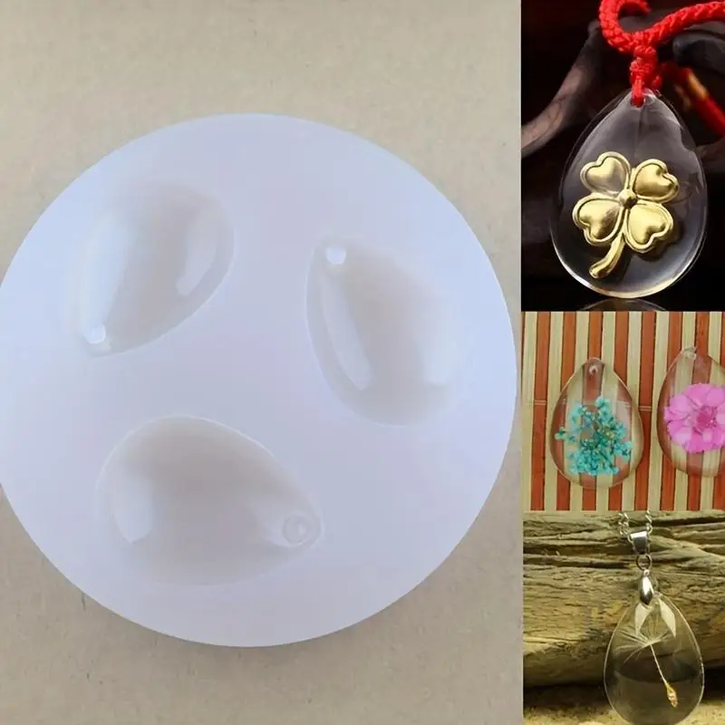 1/2Pcs Crystal Dropper Necklace Pendant Earring Mold Silicone Resin Adhesive DIY Handmade Jewelry Making Kit view 5