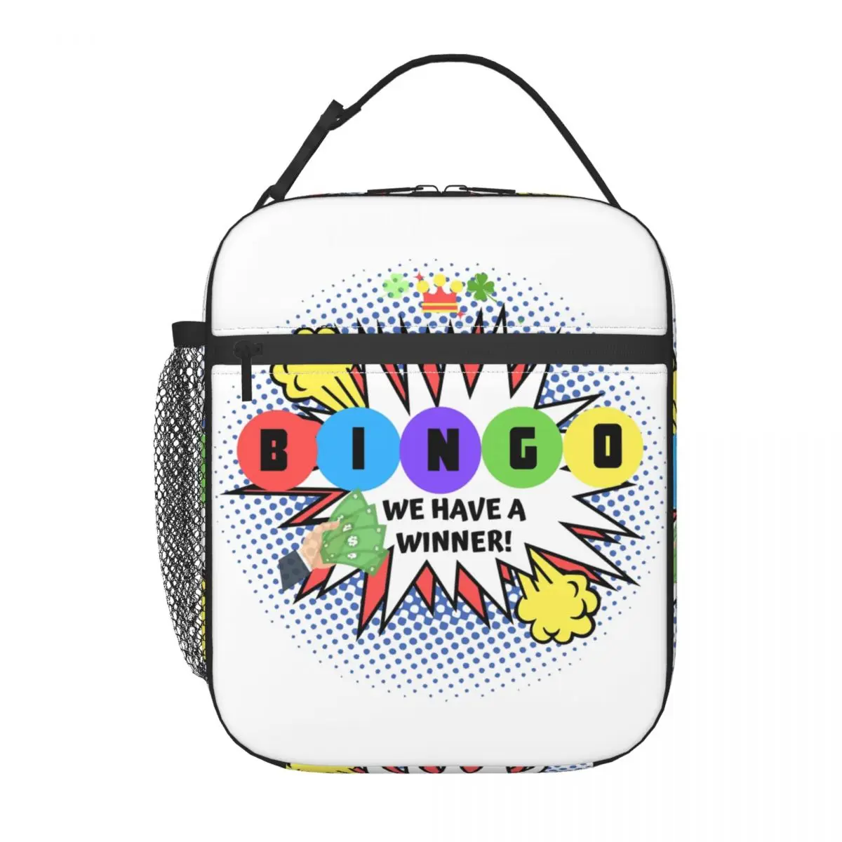 بينغو لدينا الفائز معزول حقيبة حمل الغداء للنساء ورقة لعبة قابلة لإعادة الاستخدام الحرارية برودة بينتو صندوق أطفال أطفال المدارس