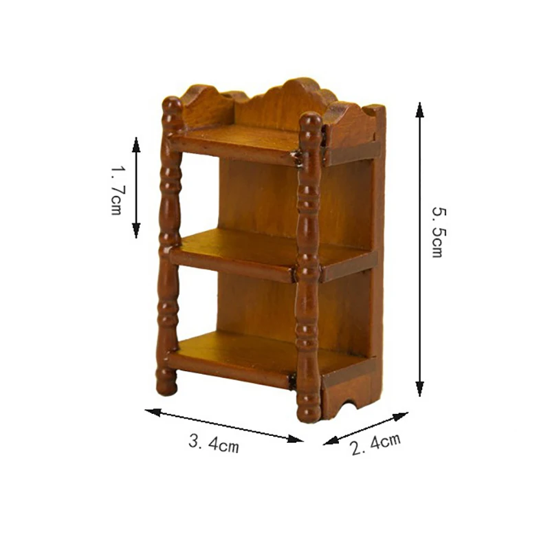 1:12 Dollhouse Miniature Bedside Stand Mini Model Doll House Furniture Decoration Toys Simple And Multifunctional Storage Shelf