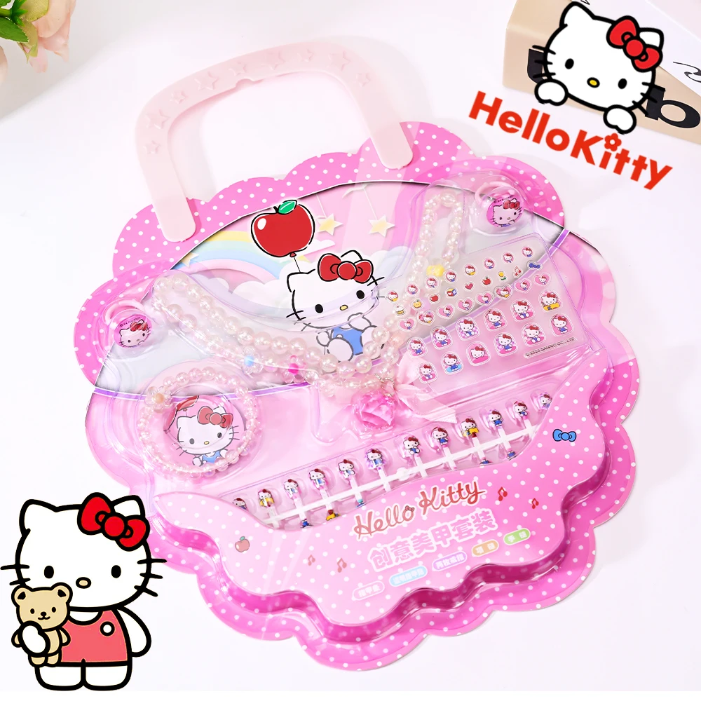 1-pack Kumori Melody Maniucre cadeaupakket Creatieve Hello Kitty nagelsticker Druk op nagels Set Leuk kerstcadeau voor kinderen