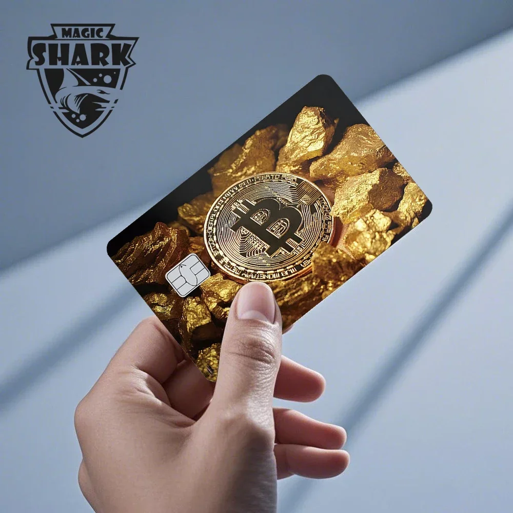 مضحك ميمي الكرتون بيتكوين لعبة ماتي 3M PVC الخصم الائتماني البنك الجبهة ملصق فيلم غطاء الجلد لا تتلاشى