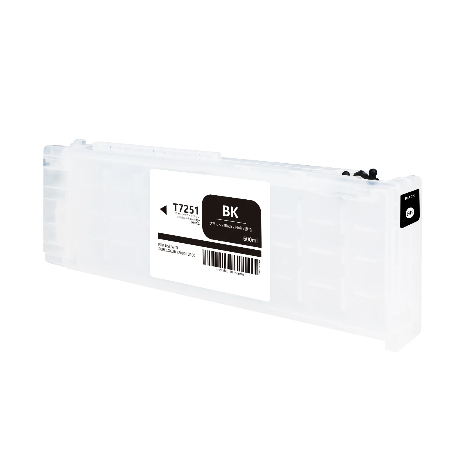 Cartucho de tinta recargable Winnerjet T7251-T725A con chip de un solo uso para impresora Epson SureColor F2000 F2100 F2300