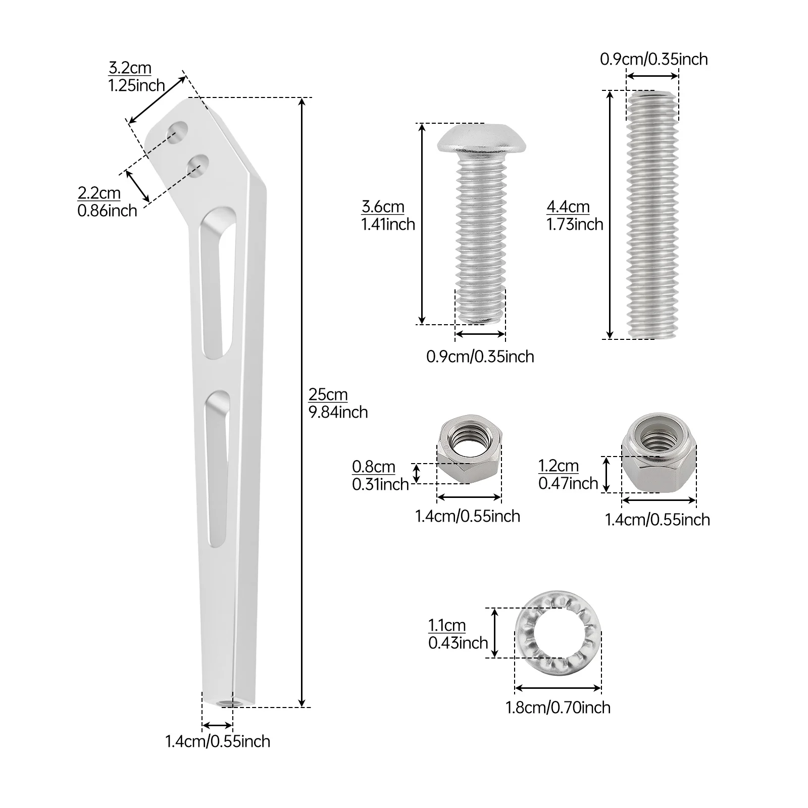 10 Inch Aluminum Bend Shifter Handle Fit for Tremec T5 / T45 / T56 / TKO500 & 600 with 3/8-16 Threaded Knob Stud