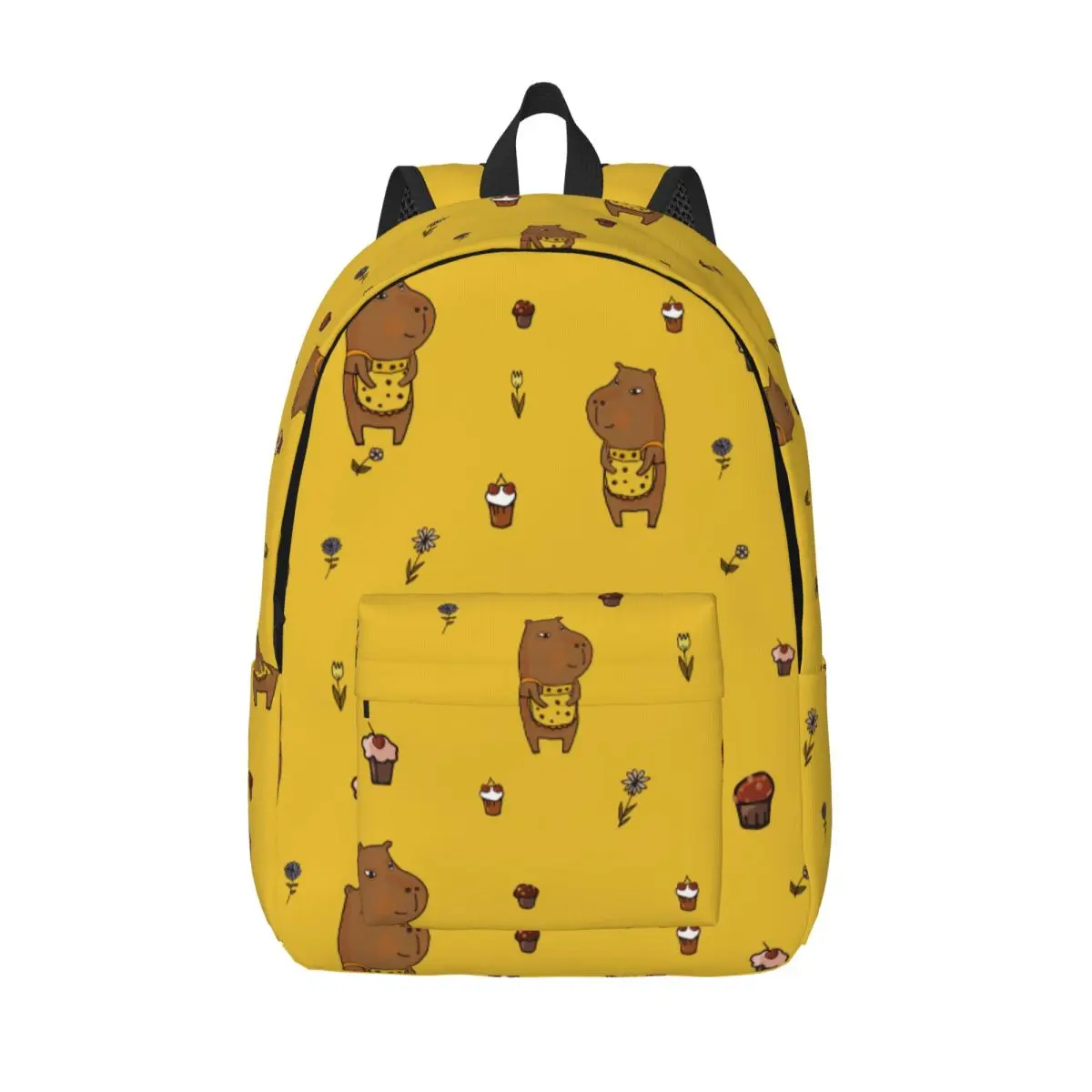 Cute Cartoon Capybara Backpack for Kindergarten Primary School Student Bookbag Boy Girl Kids Daypack Hiking