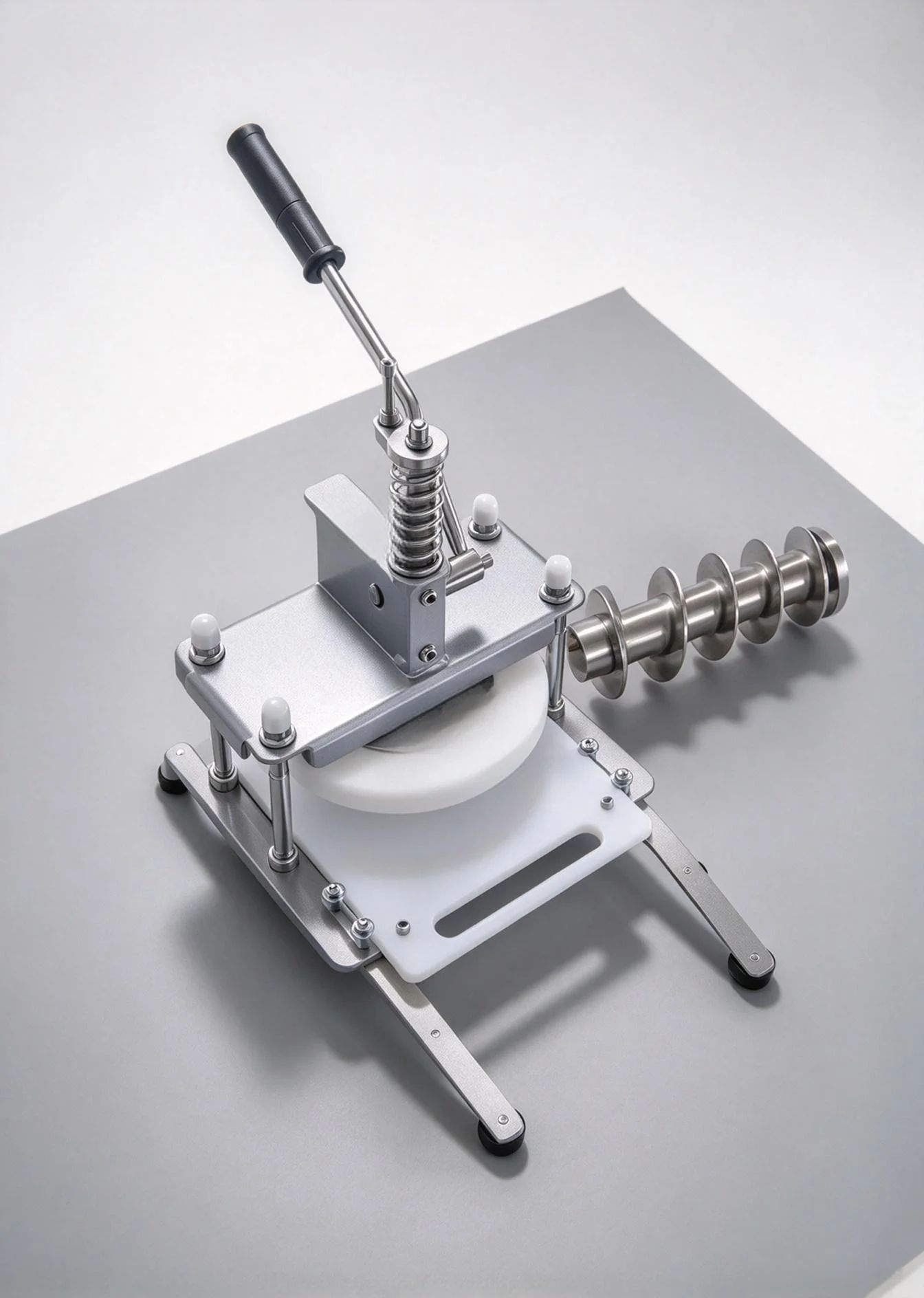 304 Stainless Steel Manual Pizza Dough Press Machine Commercial Dough Flattener for Food Processing