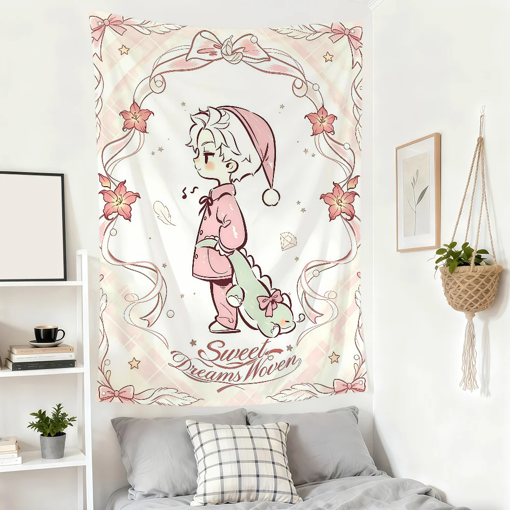 Game Love And Deepspace Chibi Cute Art Flag Room Hogar Dorm Home Camping Outdoor Banner Party Club Wall Hanging Decor Gift