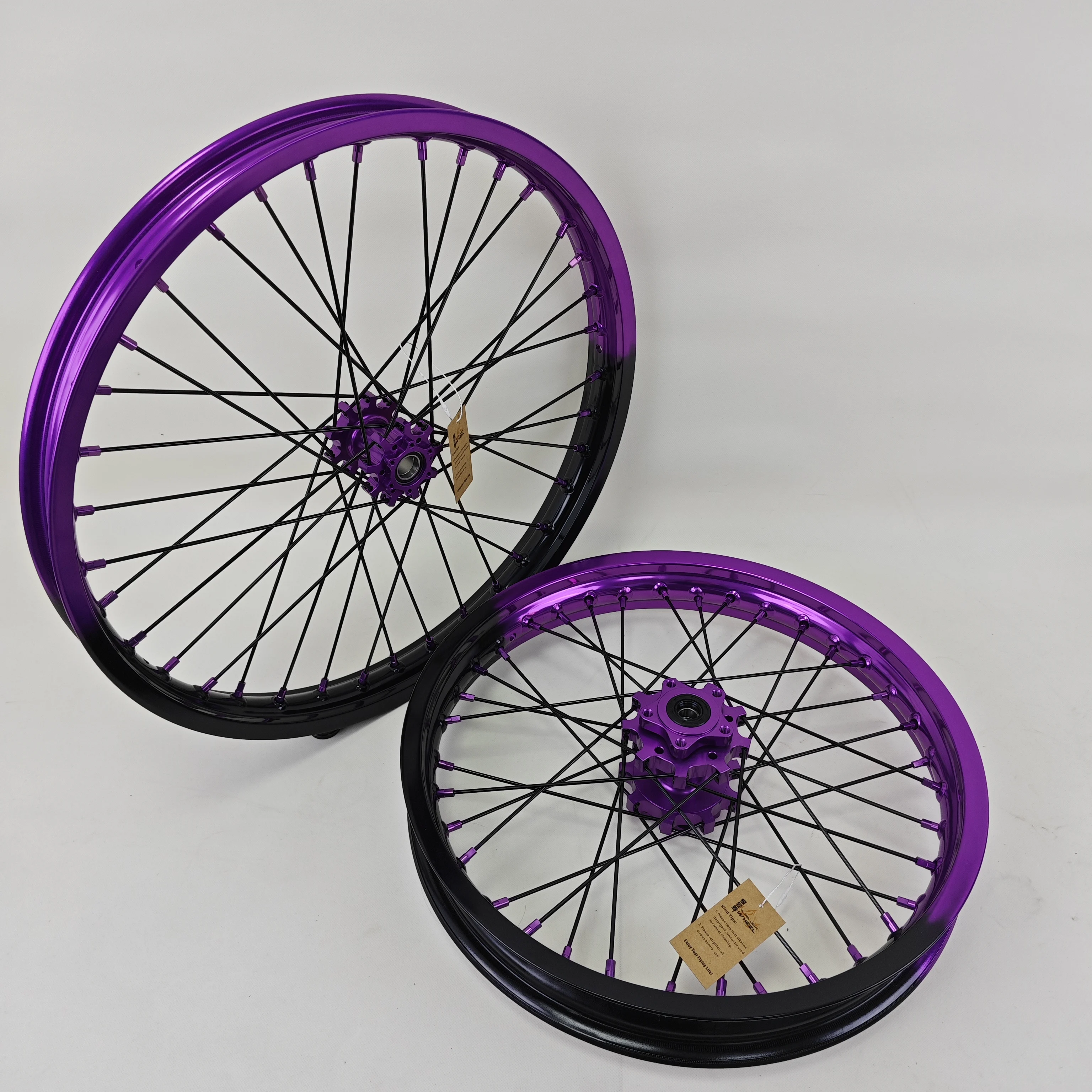 19/16 Custom Size Aluminum Alloy 7050-T6 Rims Black and purple Rims Talaria Mx3 Rims