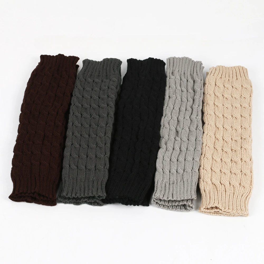 Leg Warmers Ankle Womens Winter Warm Hemp Stretch Knitted Slouch Thermal Ladies Wool Cuffs Boot Socks Female Fluffy Gaiter Thick