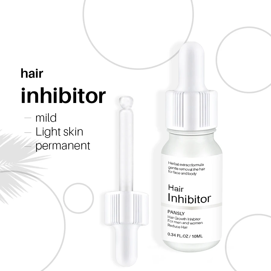 Hair Inhibitor Natural Plant Extract, Inhibiting Hair Growth & Reduce Hair & Permanent Hair Removal, 10ml/0.34 fl.oz