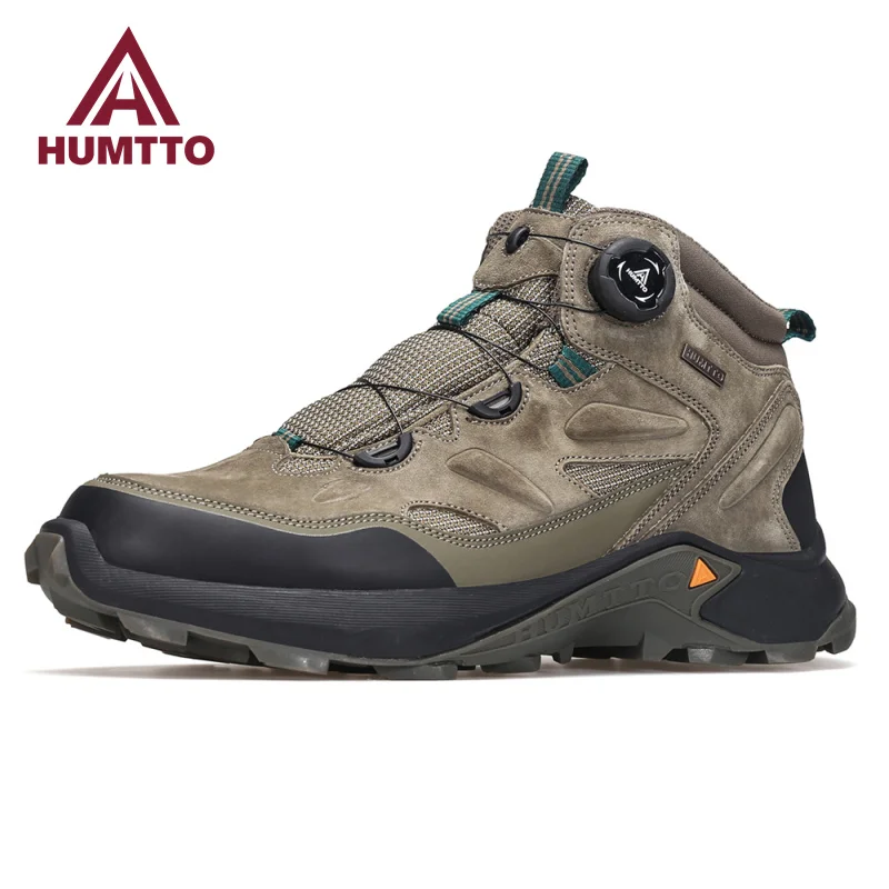 

HUMTTO Hiking Boots Luxury Designer Leather Shoes for Men Outdoor Climbing Trekking Sneakers Mens Sports Safety Work Ankle Boots