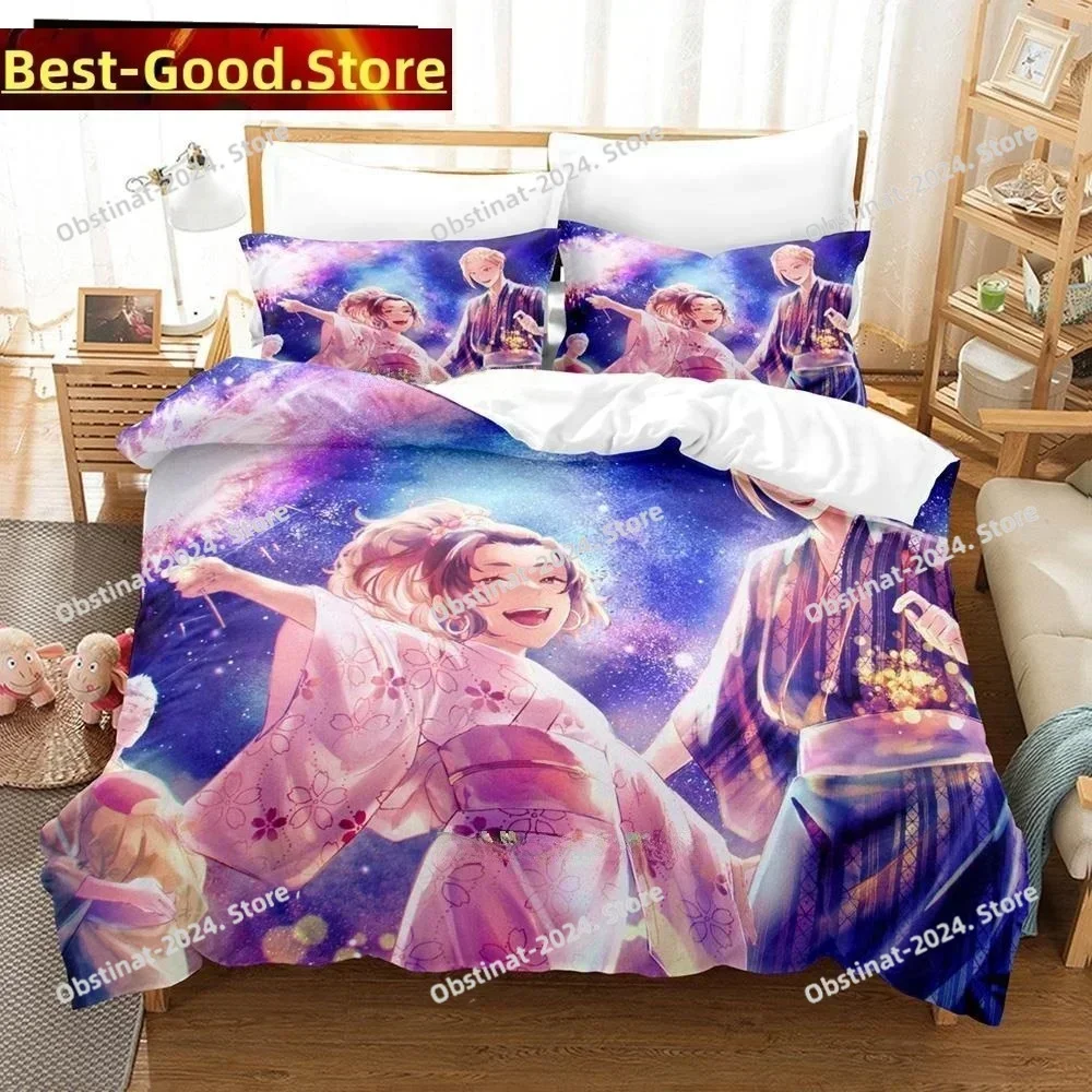 Fashion Anime Hell's Paradise Jigokuraku Bedding Set Printed single Comforter Duvet Cover Pillow Case 3 Pieces Kids Adult Size