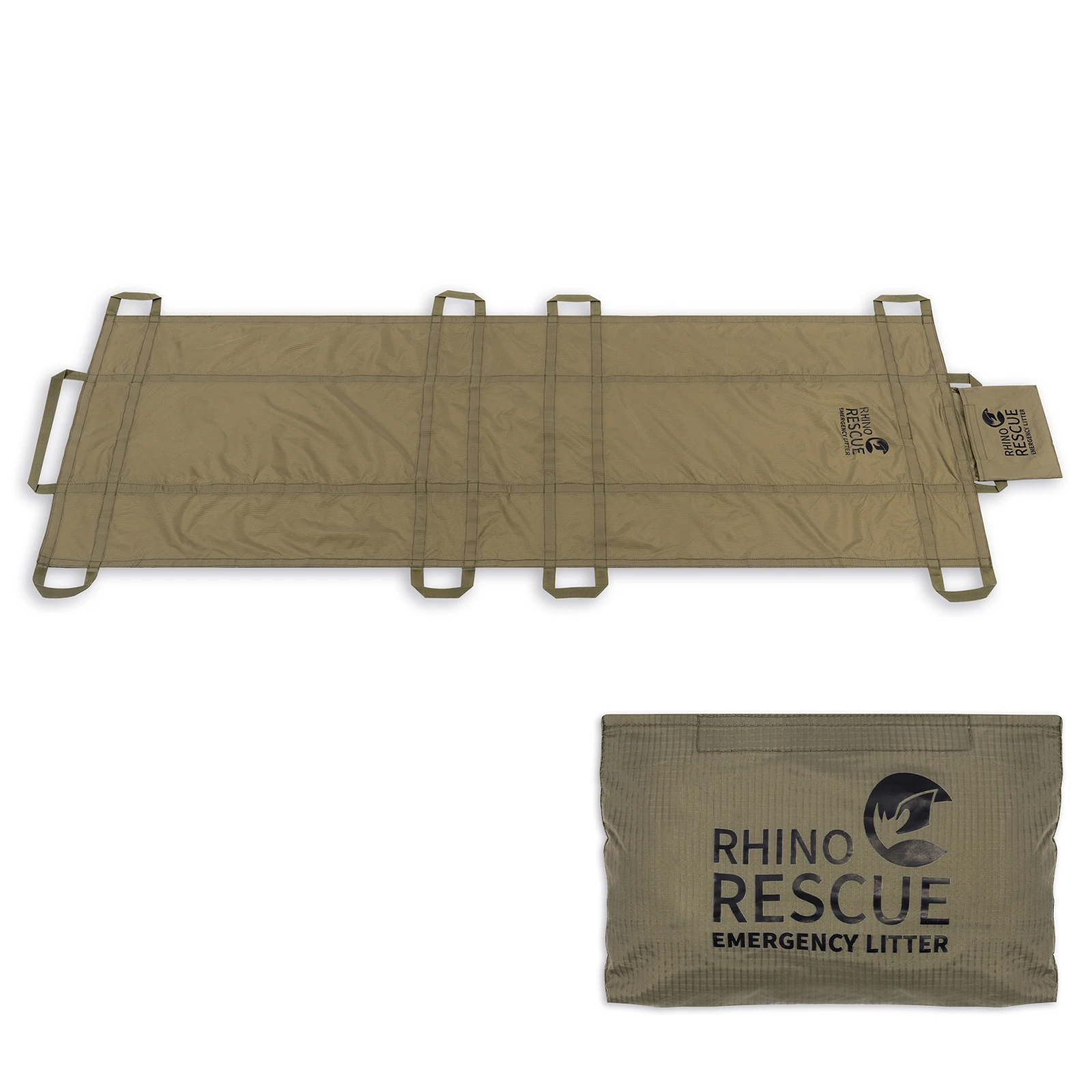 RHINO RESCUE Disposable Emergency Stretcher Portable Rescue Litter for Outdoor Camping First Aid Kit IFAK
