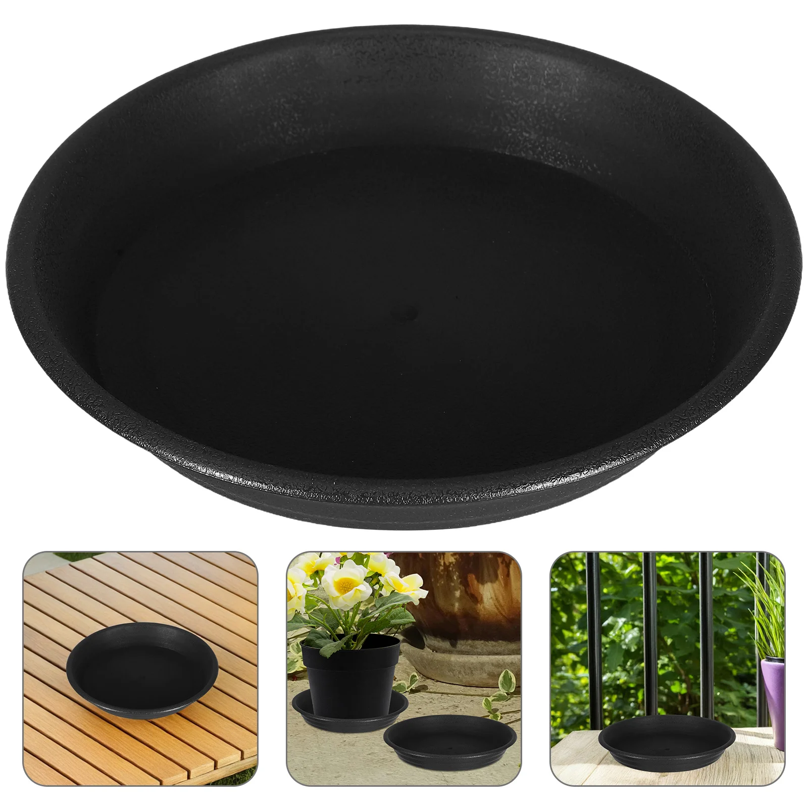 

5pcs Round Planter Water Trays Thickened Pp Plastic Flower Pot Saucers Water Collection Floor Protection Indoor Outdoor Use