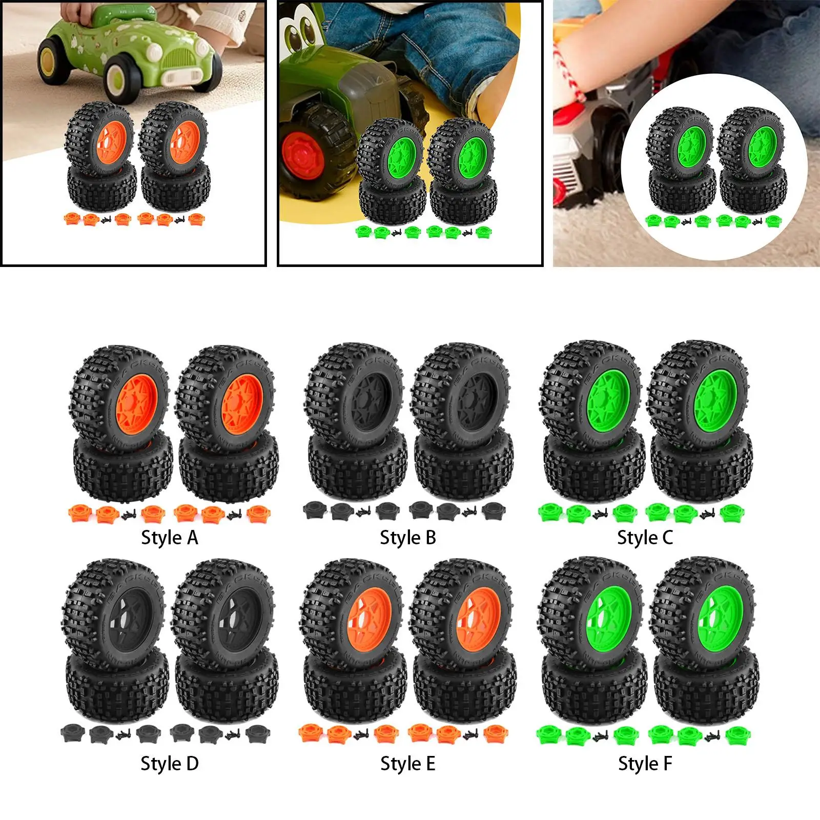 

4 шт. RC колеса и шины RC Гусеничные автомобильные шины Замена резиновых шин для 1/8 модели радиоуправляемого автомобиля Грузовики Багги DIY Аксессуар на дороге