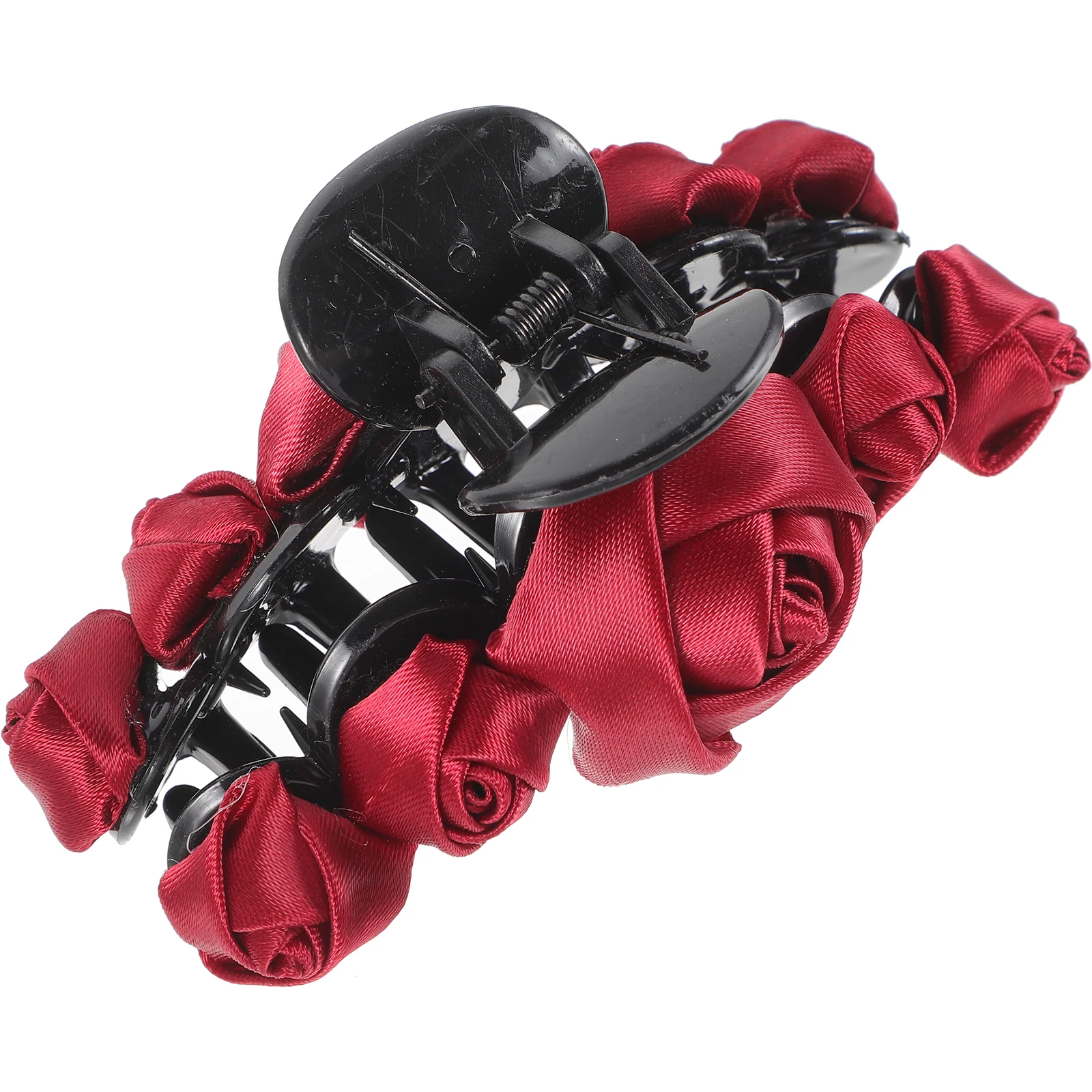 

Rose Clips Red Rose Decor Grip Claw for Thick Hair Women Hair Accessories Decor Claw Clip Accessories Black Metal