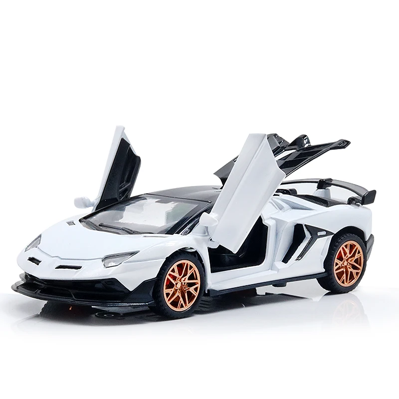 1: 32 simulation alloy car model, sports car, metal toy car, decorative parts, return force car