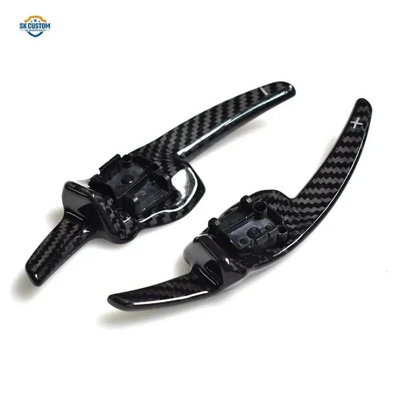 Hot Sale Real Carbon Fiber Steering Wheel Shifter Paddle for Tiguan Golf 6 MK5 MK6 Jetta GTI R20 R36 CC Scirocco POLO