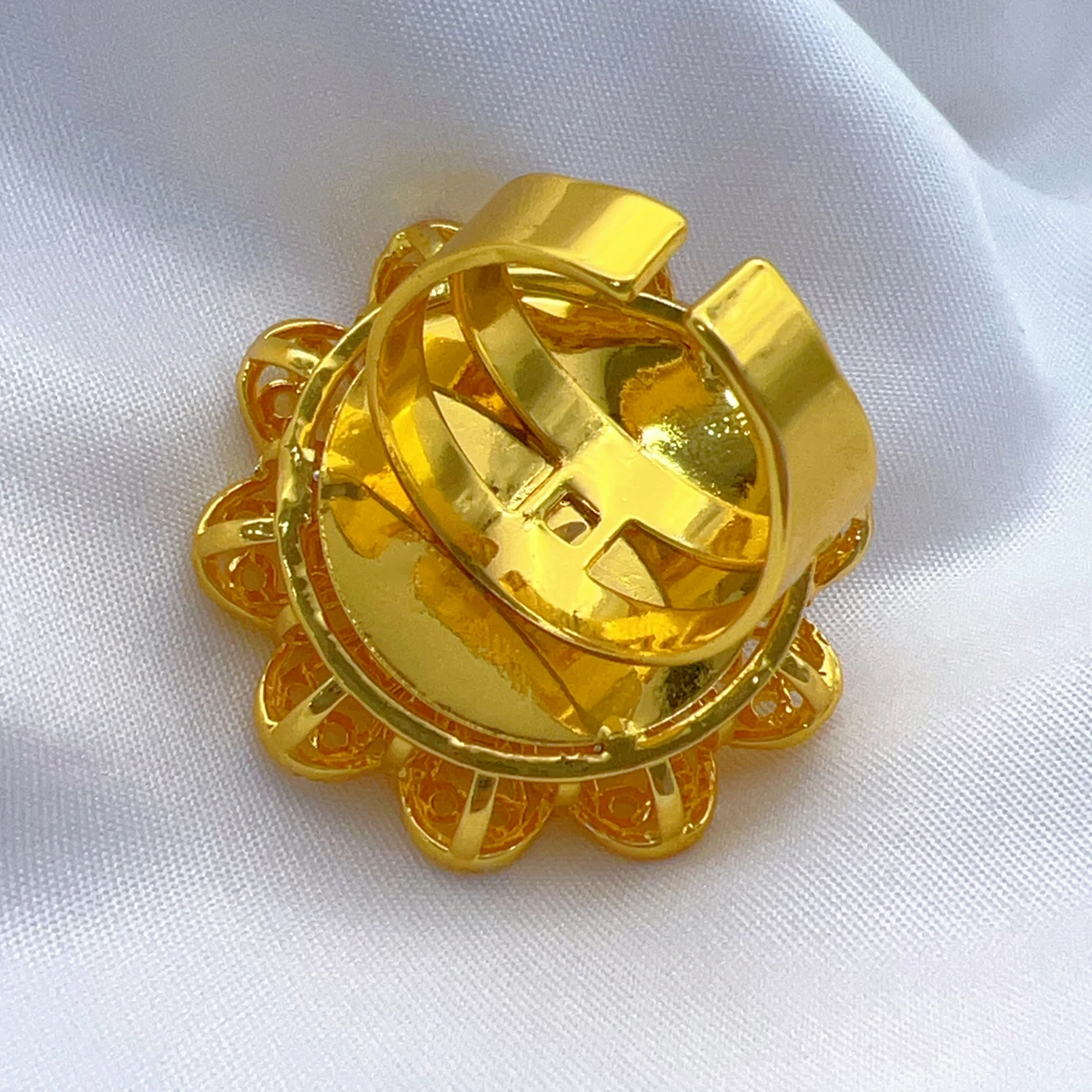 Big Arab Resizable Ring for Women African Jewelry Ethiopian Middle East Dubai Wedding Openable Exaggerated Rings