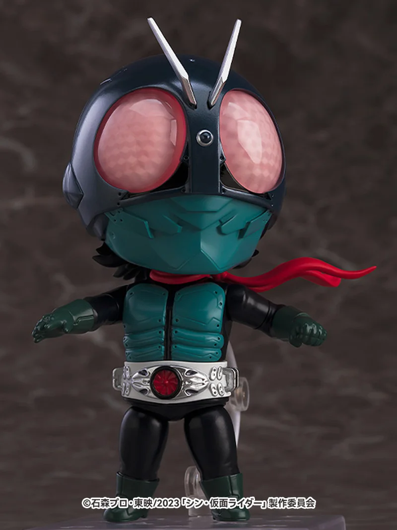 Genuine Masked Rider Clay Man Gsc 2211 Kamen Rider New No.1 Q Version Movable Garage Kit Anime Peripheral Model Boy Toy Gift