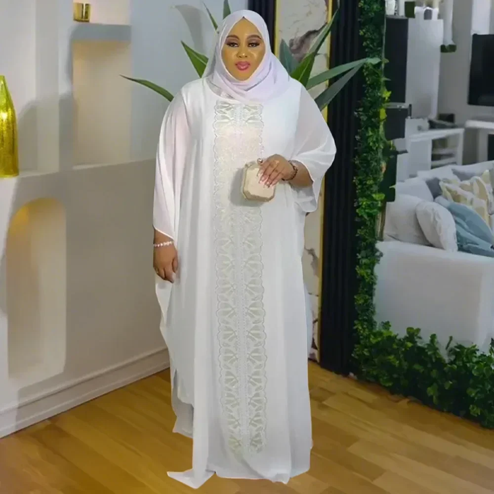 African Clothes Abayas For Women Dubai Luxury 2025 Chiffon Boubou Muslim Fashion Caftan Marocain Wedding Evening Party Dresses