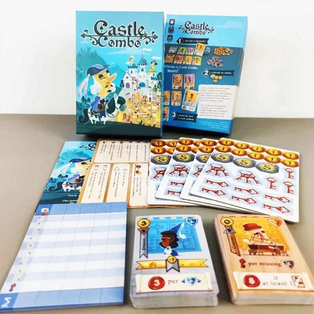 Nuevo juego de mesa combinado Castle 2025: juego de mesa de estrategia de paquete rápido y relleno divertido para fiestas familiares y amigos, 2-5 jugadores, 25 minutos