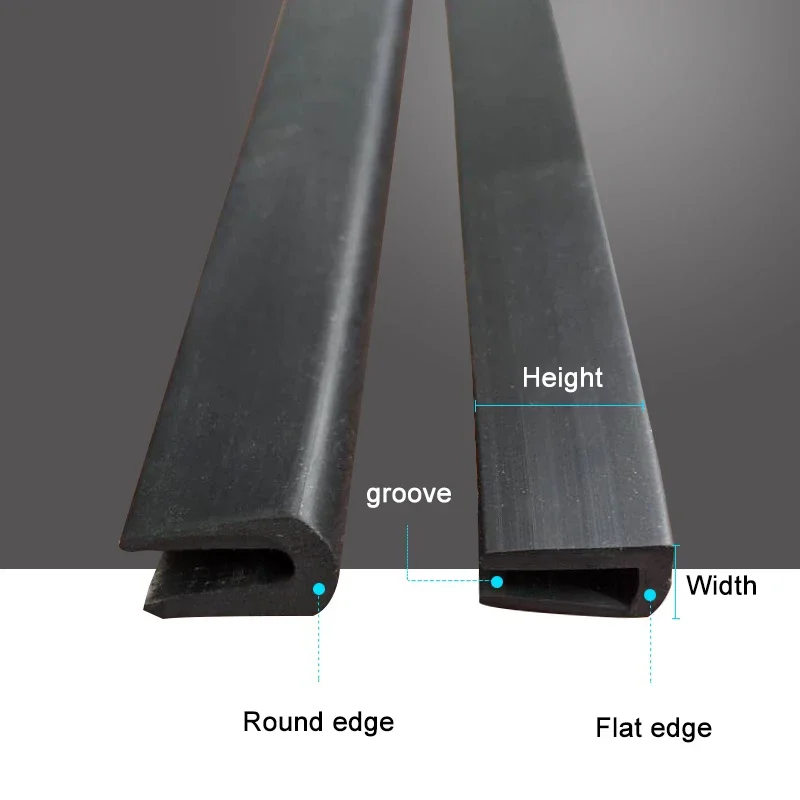 

1/2/3/5meter U-Shaped Rubber Strip Guard Plate Mechanical Sealant Card Strip Glass Edge Sealing For Wood Panel Board Glass Metal