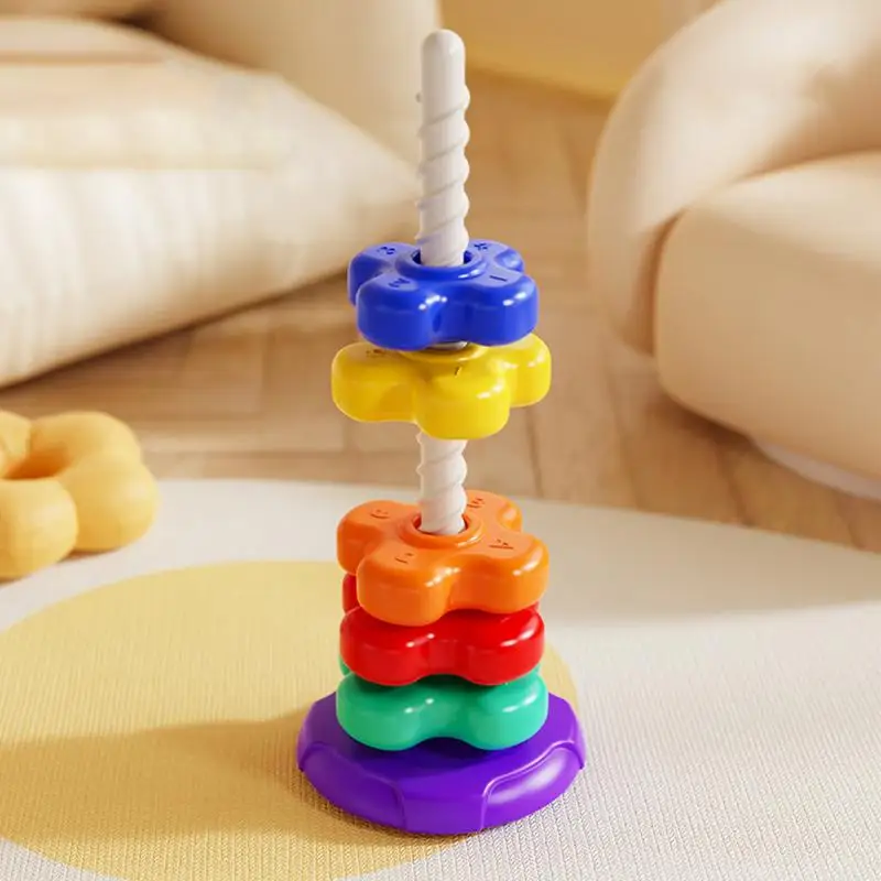 Spin Stacking Toy Stacking Spinner Building Blocks Multifunctional Spinner Stacking Toys For Kids 3 Spin Stack Toys Suitable For