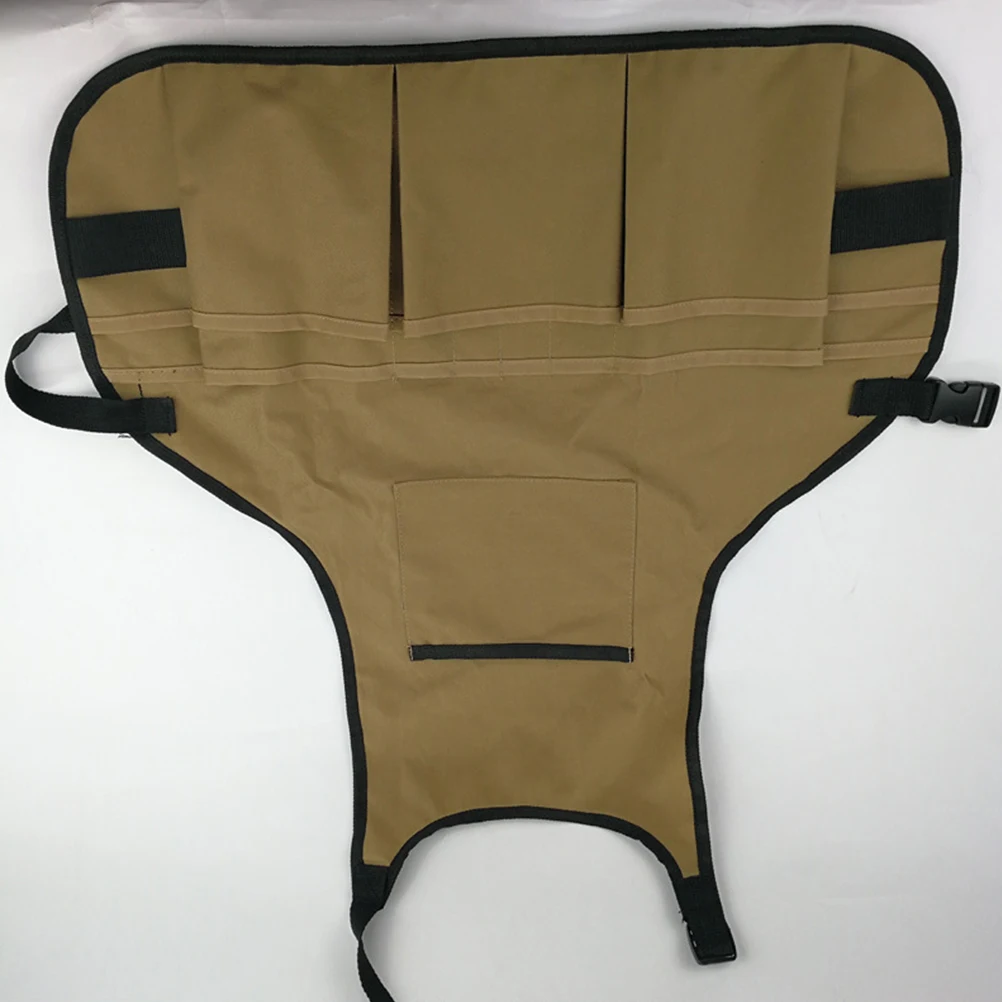 

Polyester Tool Apron With Multi Pockets Adjustable Hanging Neck For Gardening Woodworking Art Craft Repair Projects