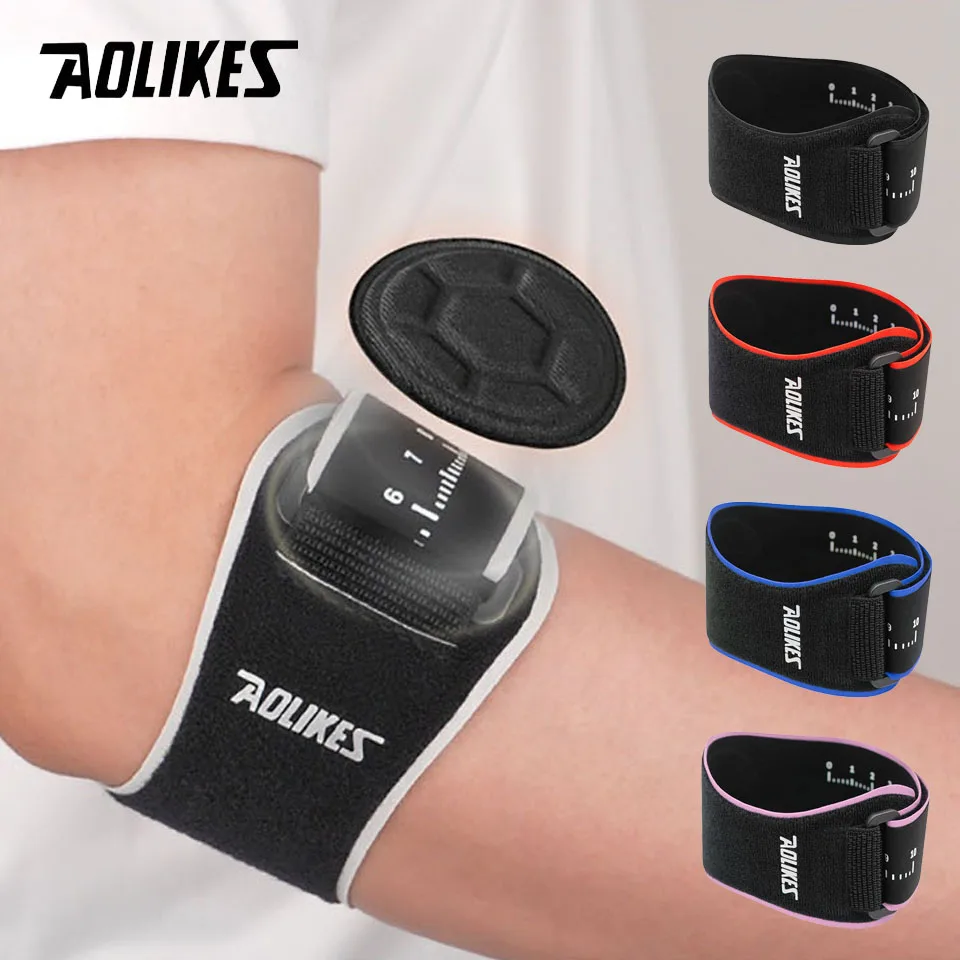 AOLIKES 1PCS Tennis Elbow Brace for Men Women, Golfers Elbow Strap Band for Tendonitis,Compression Adjustable Golf Elbow Strap
