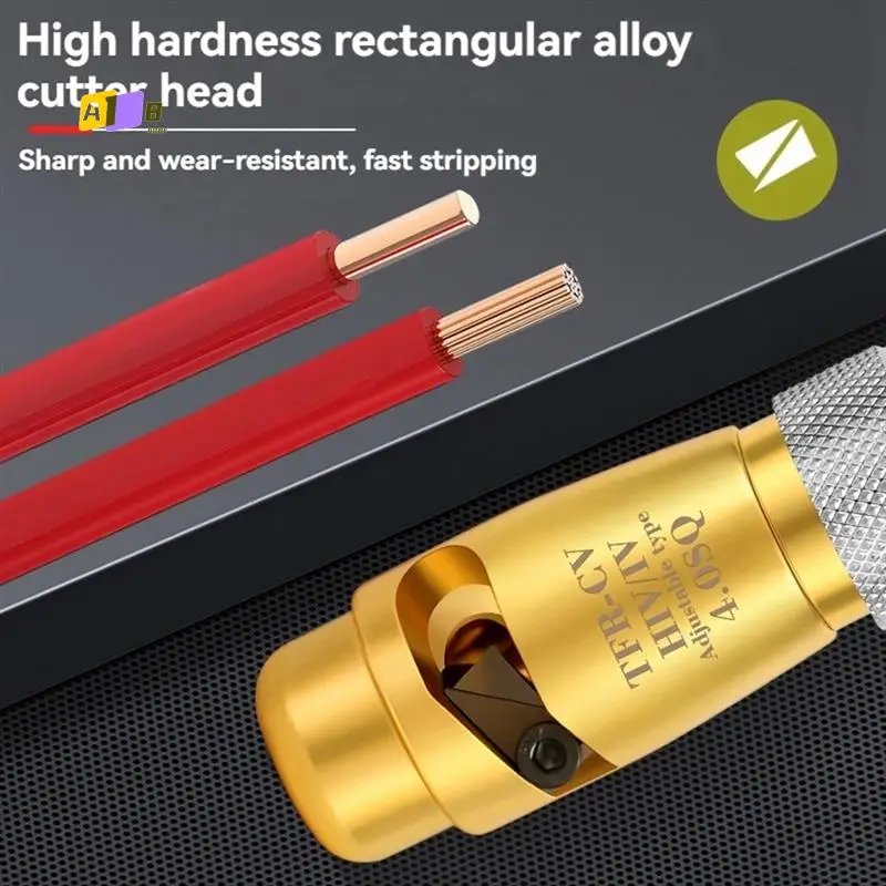 

A08F-2Pcs Electrician Wire Stripper Kit For Stripping Wire With Hand Electric Drill Alloy Electrician Tool