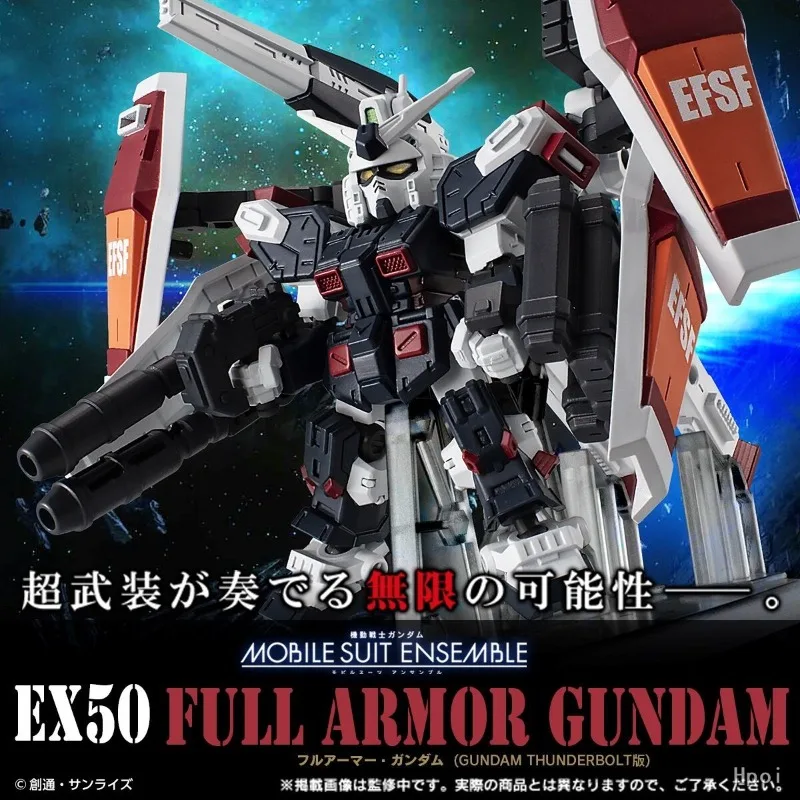 Bandai in Stock Original GUNDAM MOBILE SUIT ENSEMBLE EX50 FULL ARMOR GUNDAM Anime Action Figures Toys Collectible Model Gifts