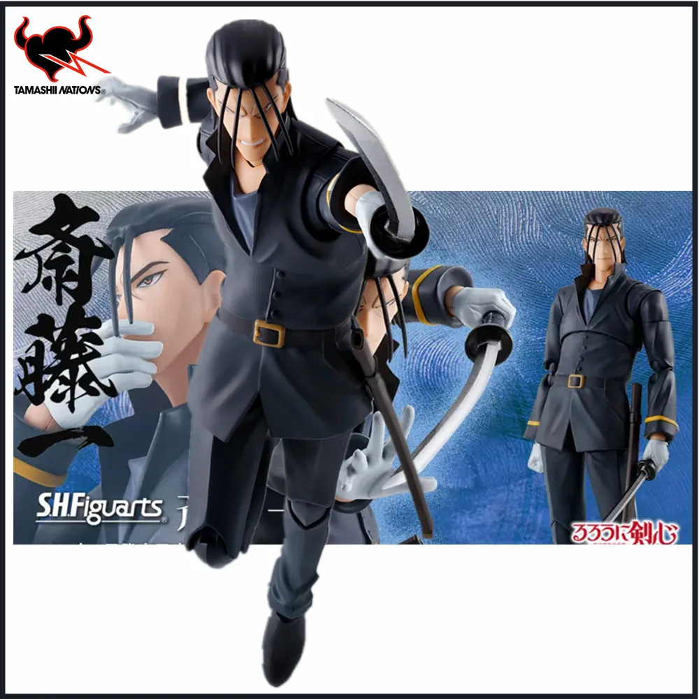 

In Stock Original Anime Figures S.H.Figuarts Hajime Saito Action Figure Collector PVC Cute Toys for Children 16.5cm Doll Model