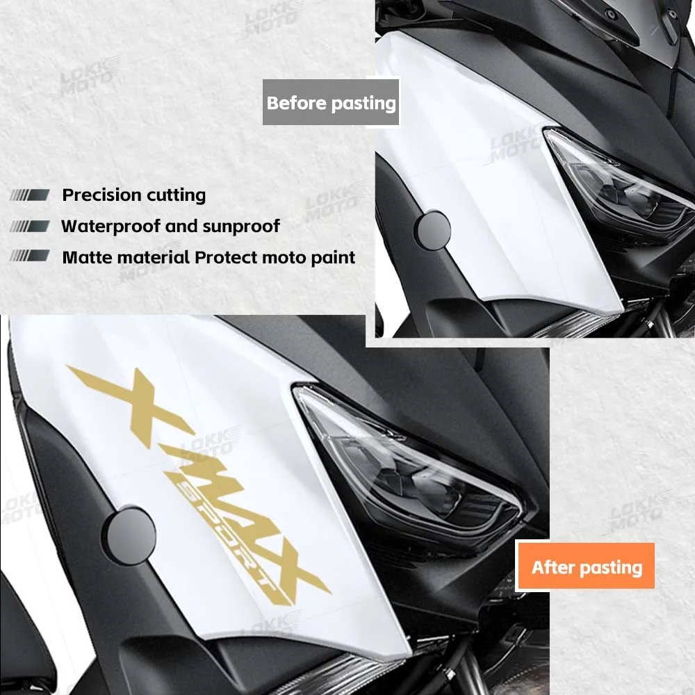 Motorcycle Scooter Sticker Front Fairing Stripe Sport Racing PVC Decal Decorative Accessories For XMAX 400 300 250 150 125 xmax