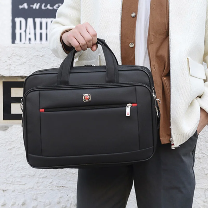 Borsa da lavoro da uomo di grande capacità borsa da lavoro per Laptop moda uomo borsa da ufficio Messenger a tracolla maschile