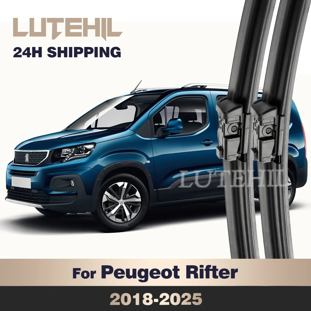 

For Peugeot Rifter 2018-2025 2019 2020 2021 2022 2023 2024 Wiper Front Wiper Blades Windshield Windscreen Window Brush 26"+17"