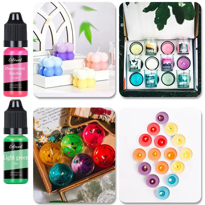 18 Colors Candle Dyes Pigment Aromatherapy Liquid Colorant Pigment DIY Candle Mold Soap Coloring Handmade Crafts Resin Pigment