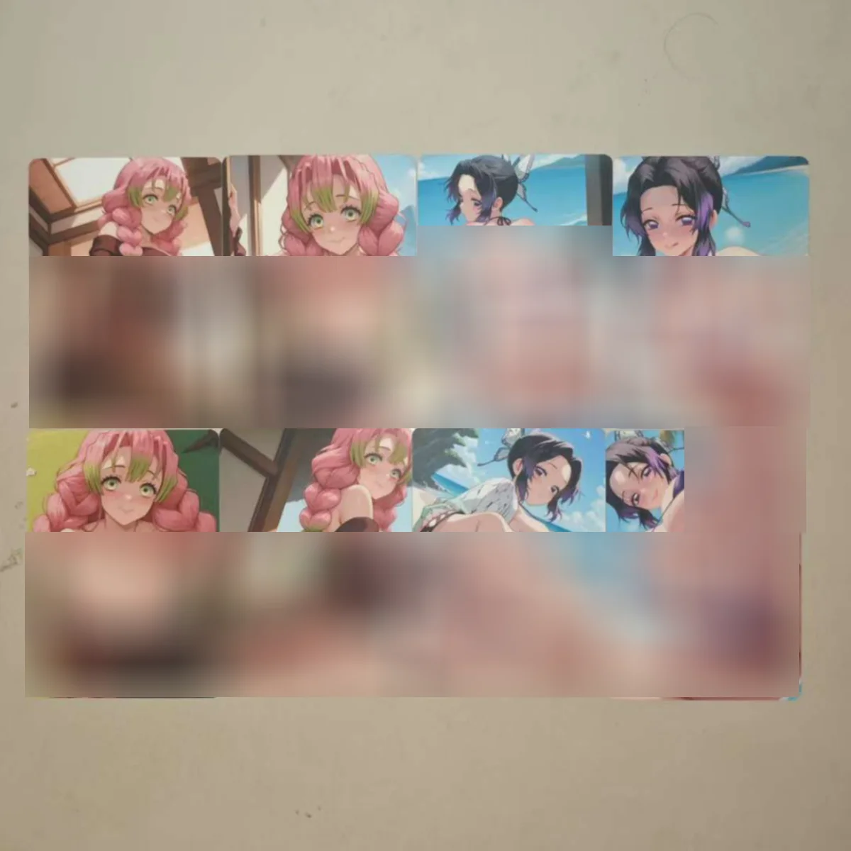 8Pcs/set Sexy Card Beautiful girl Sunshine Beach Bikini sexy sweater ‌Kanroji Mitsuri Shinobu Kocho Collection Card view 3