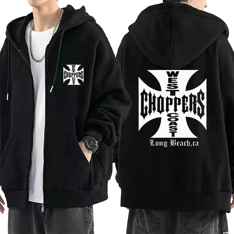 Paul Walker Shirt West Coast Choppers Vintage print Hoodie Men Women fashion Tops Hip Hop Coat Zip Up Jacket Hot sale streetwear