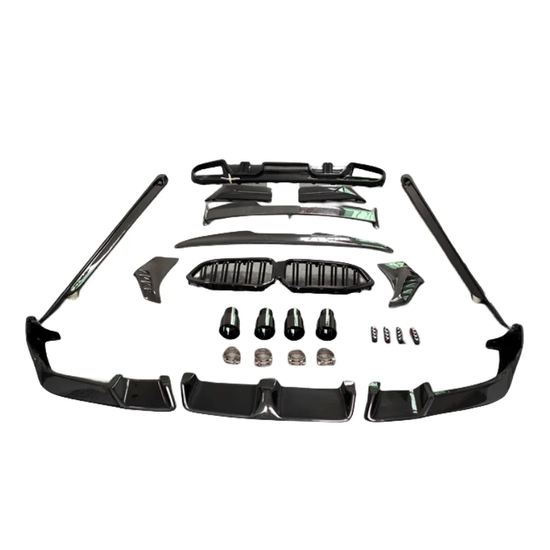 

Используется для BMW X6M F96 LD Style Комплект кузова из настоящего углеродного волокна Передняя губа Боковые юбки Задний диффузор Решетка Спойлер Комплект кузова