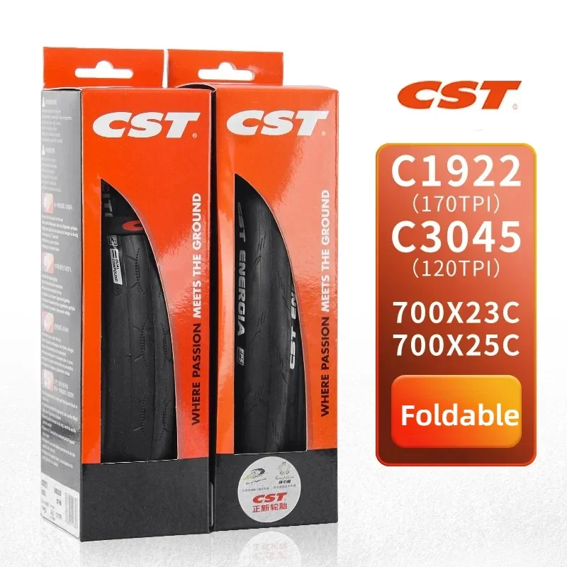 CST ENERGIA-Road Bike Tire C1922 700C C3045 170 120TPI Folding Stab Proof Tire 700 x 23C 25C 170TPI Wear Resistant Bicycle Tires