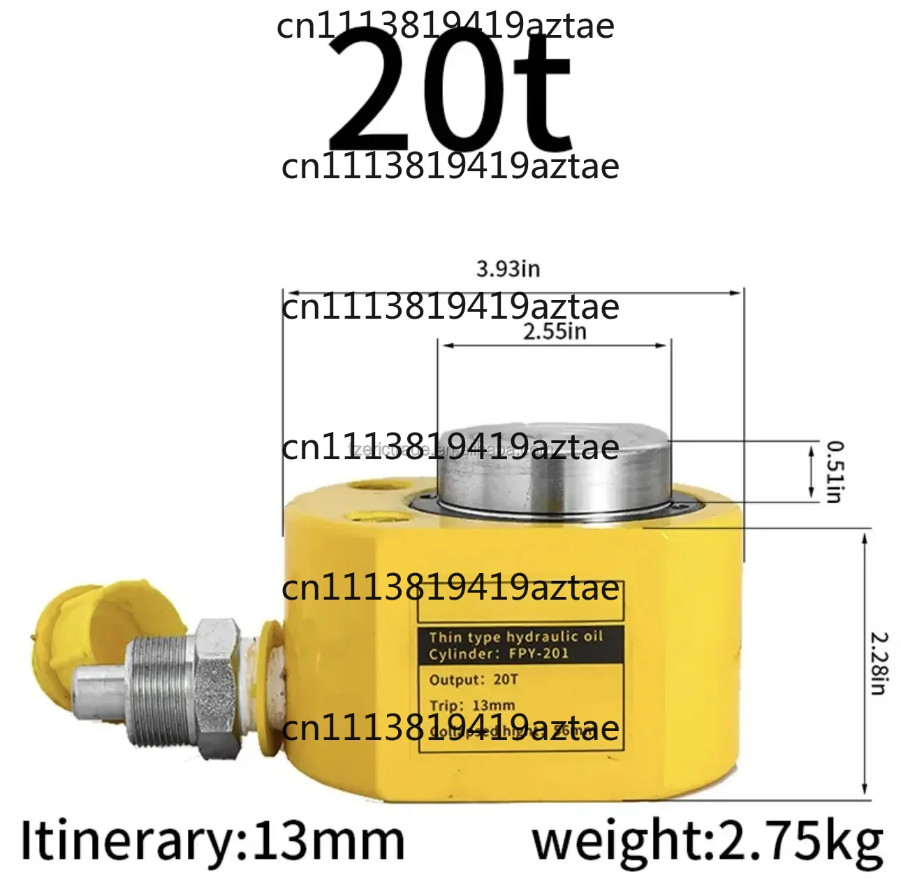 Ultra-Thin Portable Hydraulic Electric Cylinder Jack Booster 5T/10T/20T Adjustable Steel Lifter OEM GS low Profile Lifting Tools