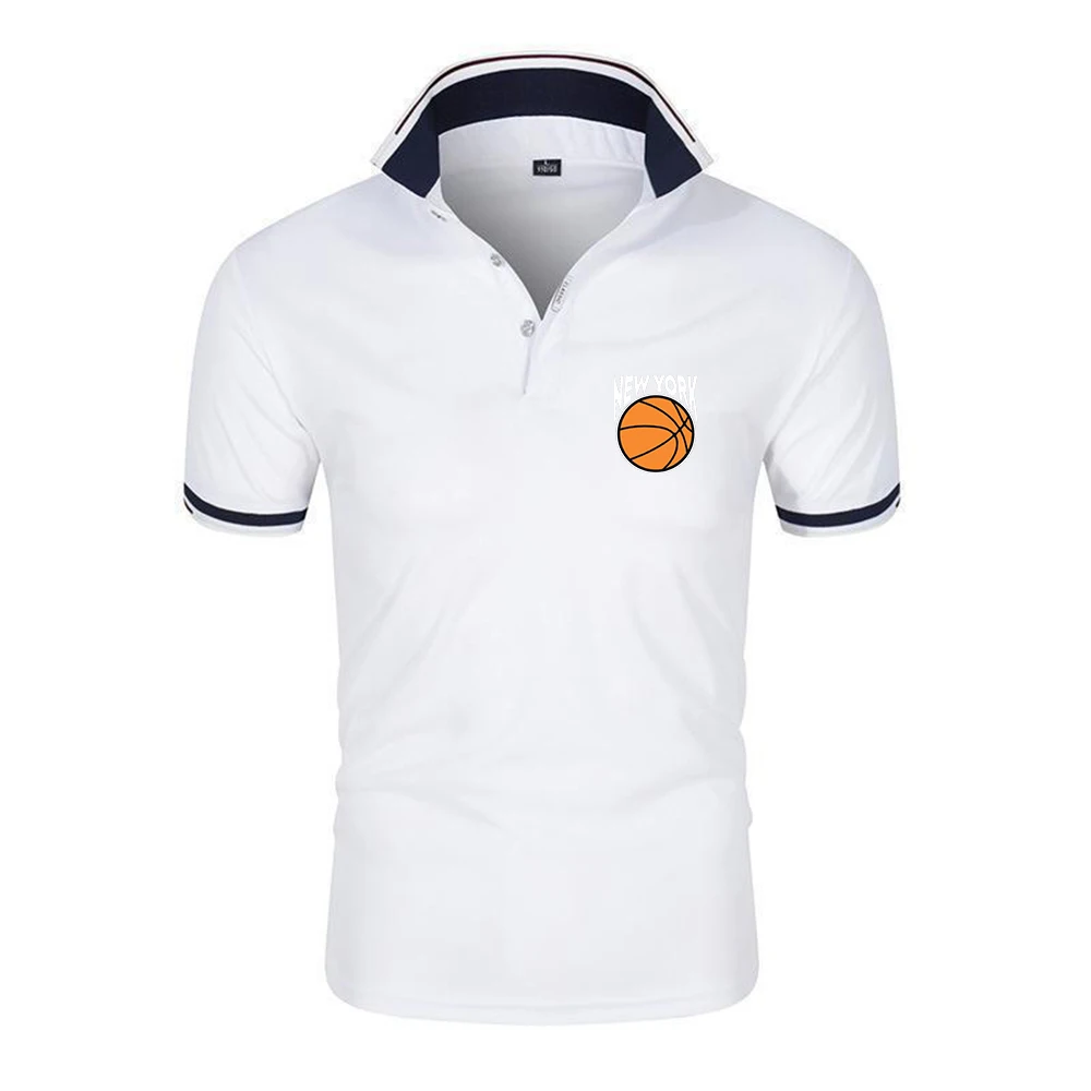 New York Basketball The new men's six-color Polo is suitable for summer cotton shirts and offers a casual and fashionable look.