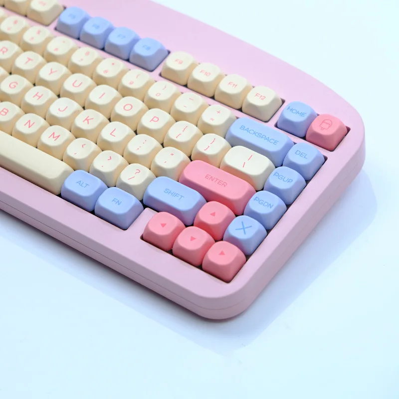 

Marshmallow theme keycap MOA\ KOA highly sublimated PBT material 131 keys e-sports English Korean cute