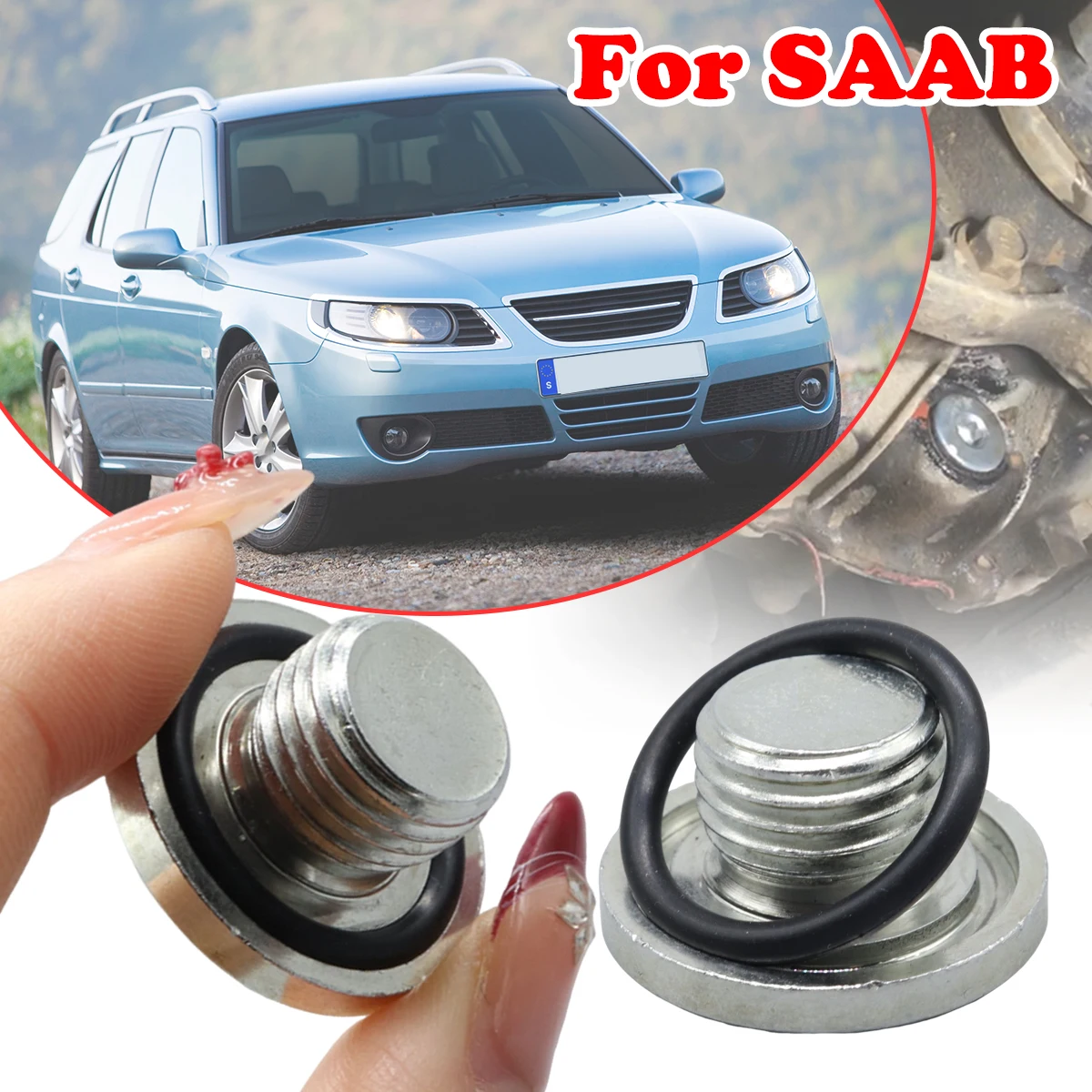 

2pcs For SAAB 9-3 1998-2015 9-5 2002-2012 M14X1.5 Engine Oil Drain Sump Plug Bolt Metal Screw Replacement Parts Car Accessories