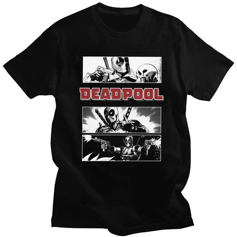 Deadpool Poet Boxes T Shirt for Men Soft Cotton Tshirt Graphic Tee Tops Short Sleeve T-shirts Loose Fit Clothing Merch