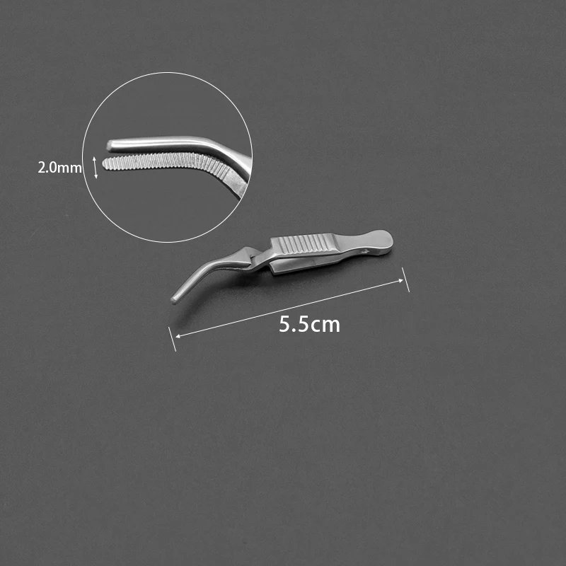 Abrazadera microvascular de acero inoxidable para hemostasia experimental de vasos sanguíneos en ratas y ratones