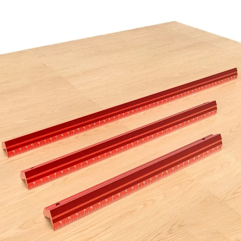 V-shaped ruler aluminum alloy woodworking marking planning ruler measuring tool 3 pieces British precision marking
