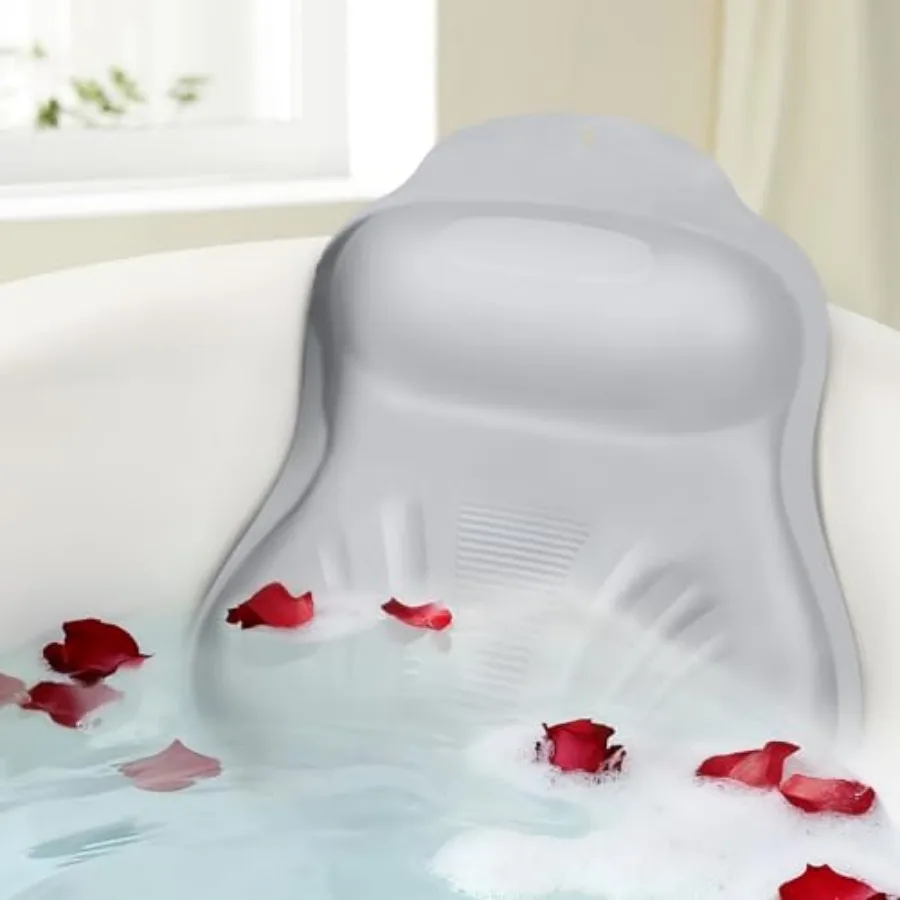 Almohadas Inflables para Bañera - Almohada de Silicona Ajustable para Bañera, para Relajar el Cuello y Baños de Sales de Epsom