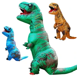 Dinozaur Halloween T-Rex nadmuchiwany kostium całe ciało dinozaura Cosplay kostiumy dla dorosłych śmieszne rekwizyty na przyjęcia kostium na boże narodzenie dzieci