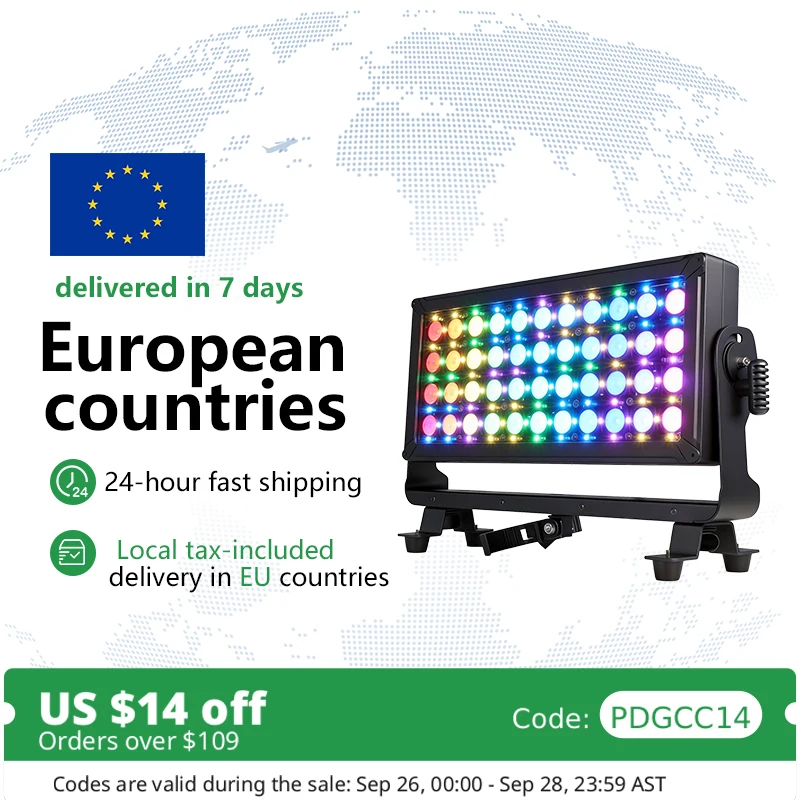 44x10W Pixel RGBW Outdoor Wash Lights DMX512 IP65 Helligkeitsregelung Beleuchtung für DJ Disco Hochzeit